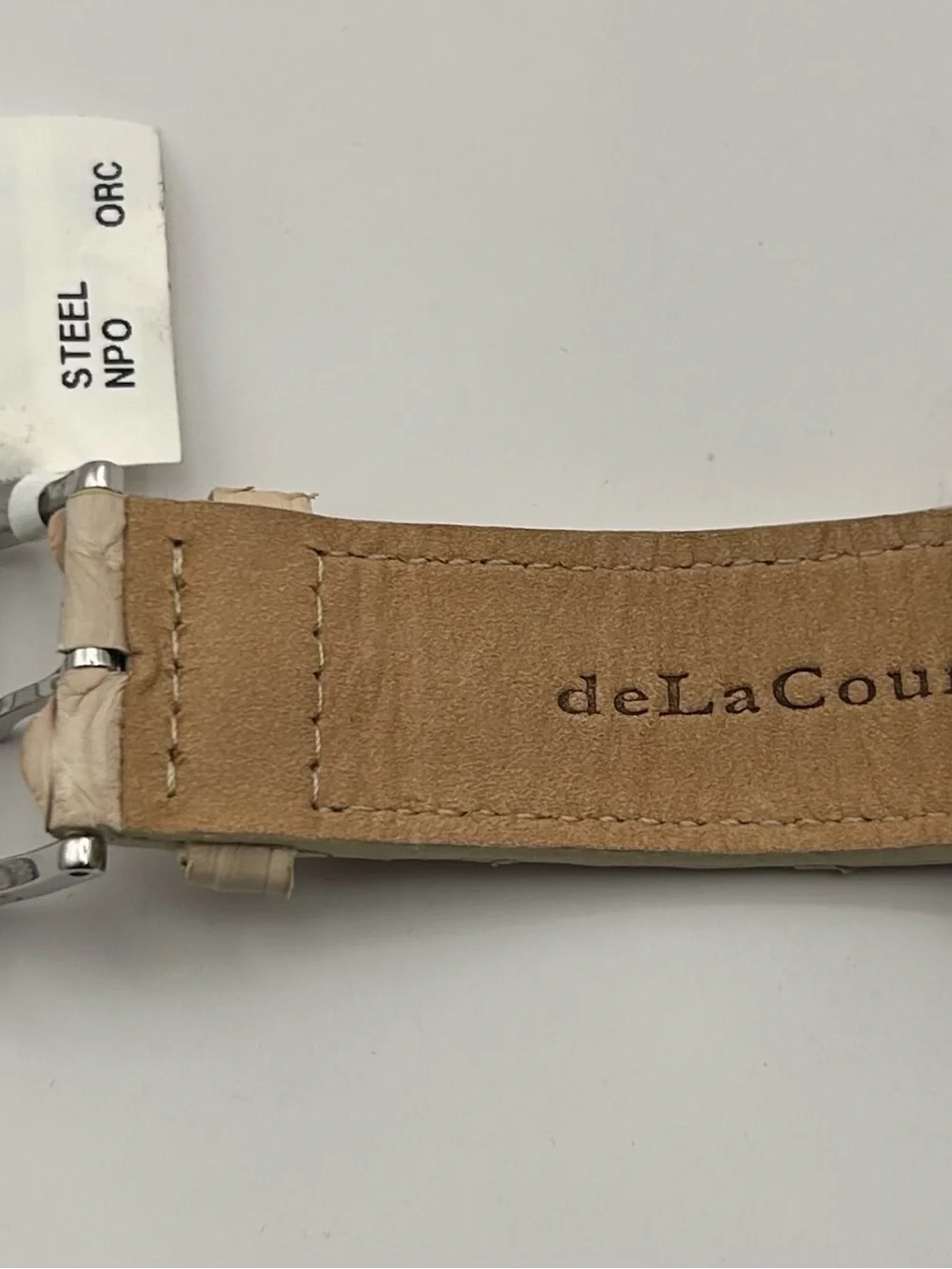 DeLacour Via Larga Men’s Limited Edition White Dial And Strap Quartz 36mm Watch